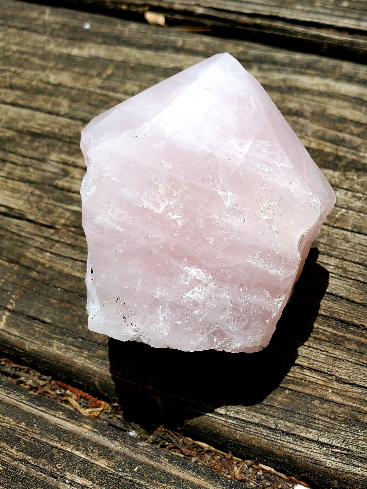 Raw Pointed Rose Quartz