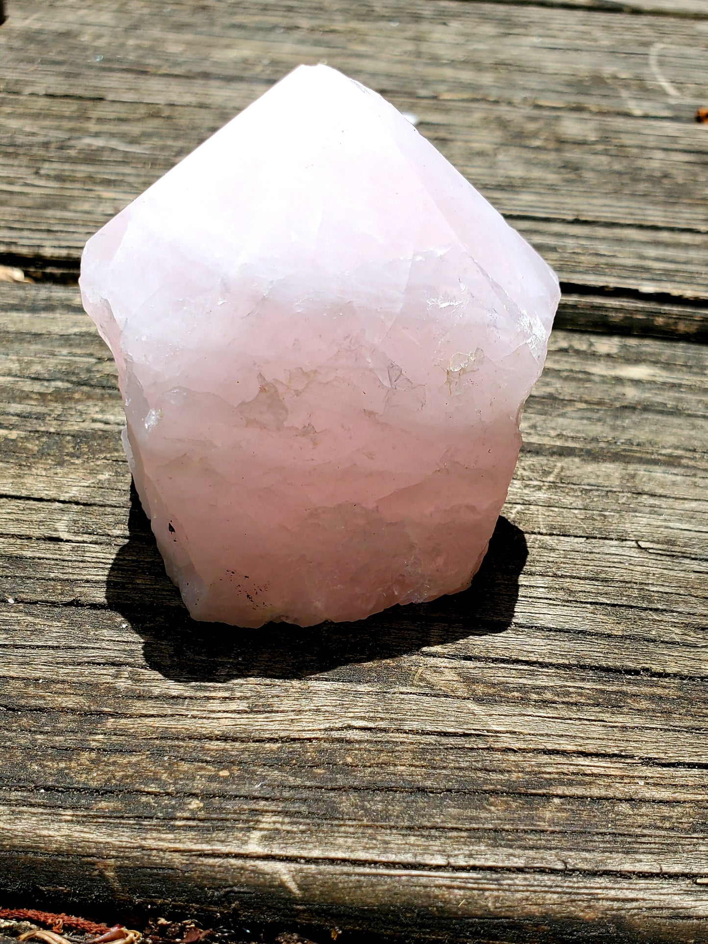 Raw Pointed Rose Quartz