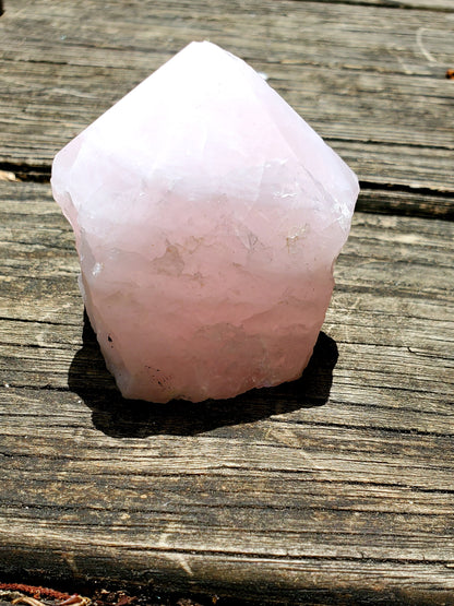 Raw Pointed Rose Quartz