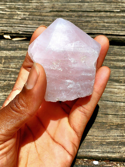 Raw Pointed Rose Quartz