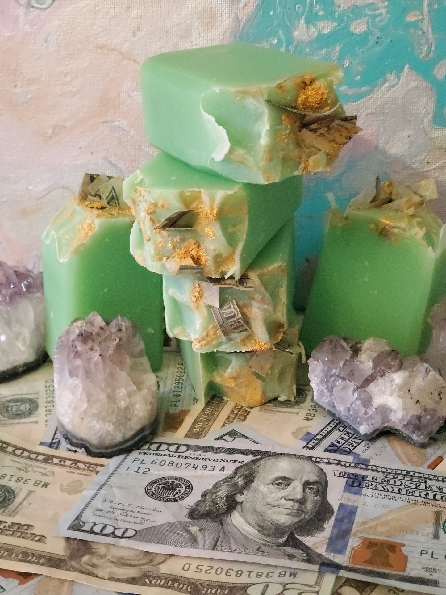 Frequency of wealth ritual soap bar