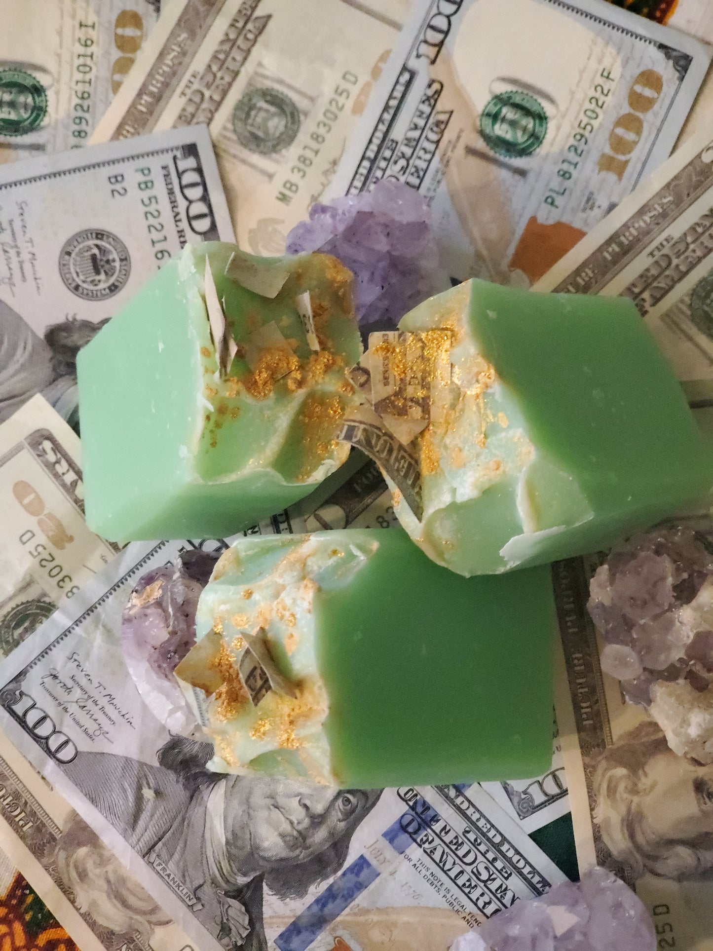 Frequency of wealth ritual soap bar